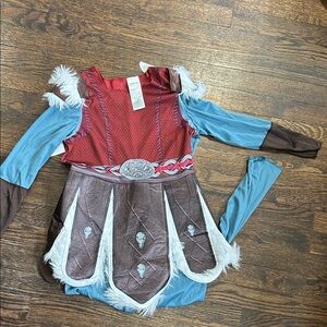 Kids Viking Warrior Costume - Red and Blue BRAND NEW SIZE S 6/6X